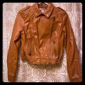 Soft fashionable faux leather jacket